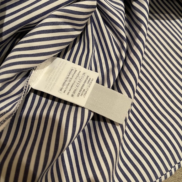 J.Crew Blue and White Striped Wrap blouse Xs NWT - Picture 9 of 10